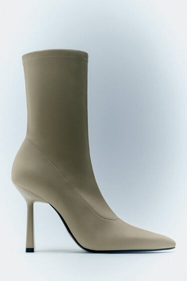 Image 0 of FABRIC HIGH HEEL ANKLE BOOTS WITH STRETCH from Zara