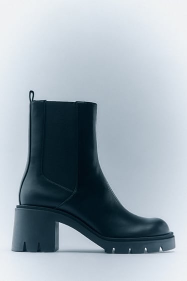 Image 0 of BLOCK HEEL ANKLE BOOTS WITH TRACK SOLES from Zara