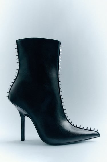 Image 0 of HEELED ANKLE BOOTS WITH STUDS from Zara