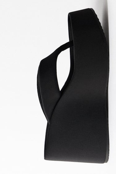 Image 0 of NEOPRENE WEDGE SANDALS from Zara