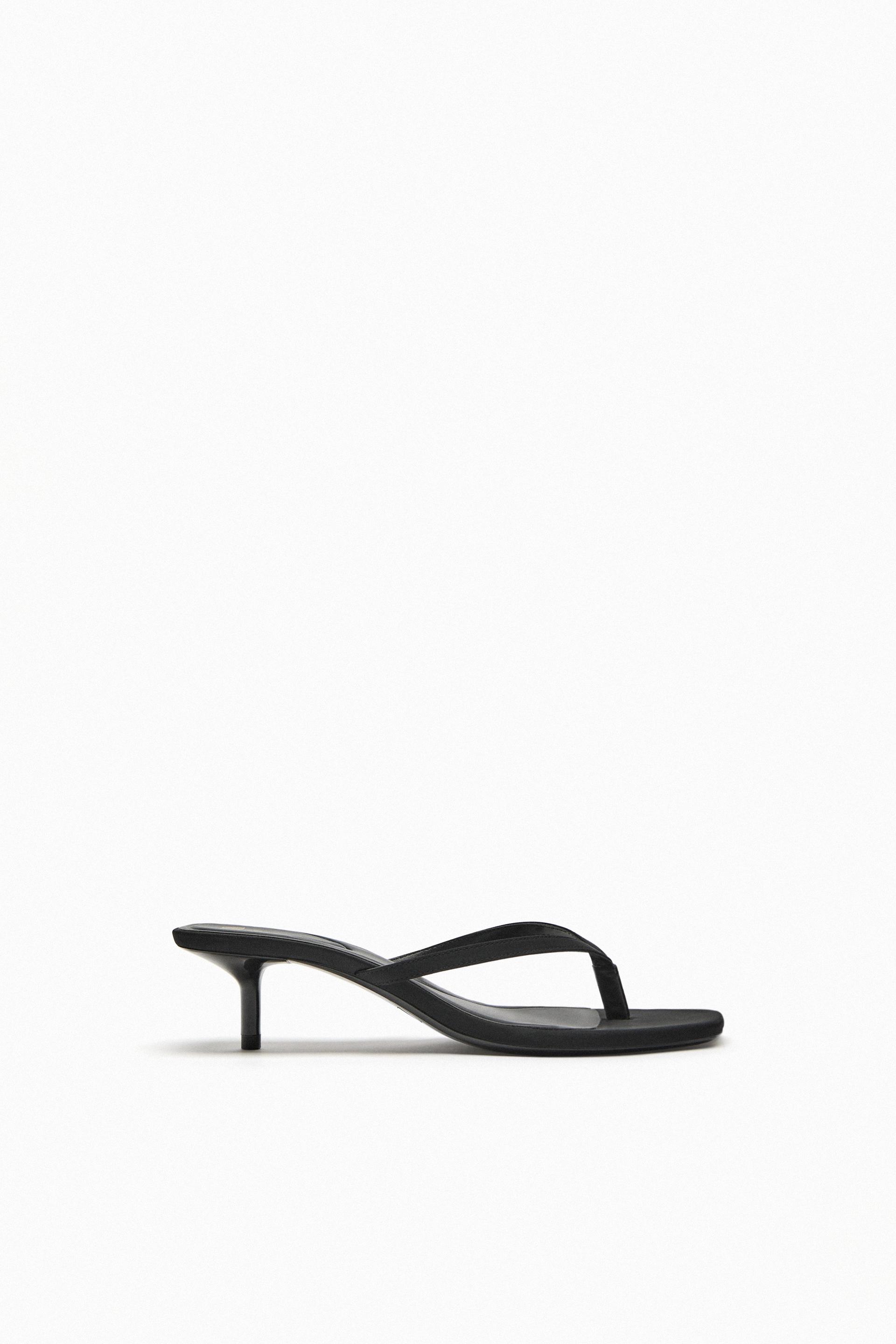 Thong heeled sandals zara Clearance