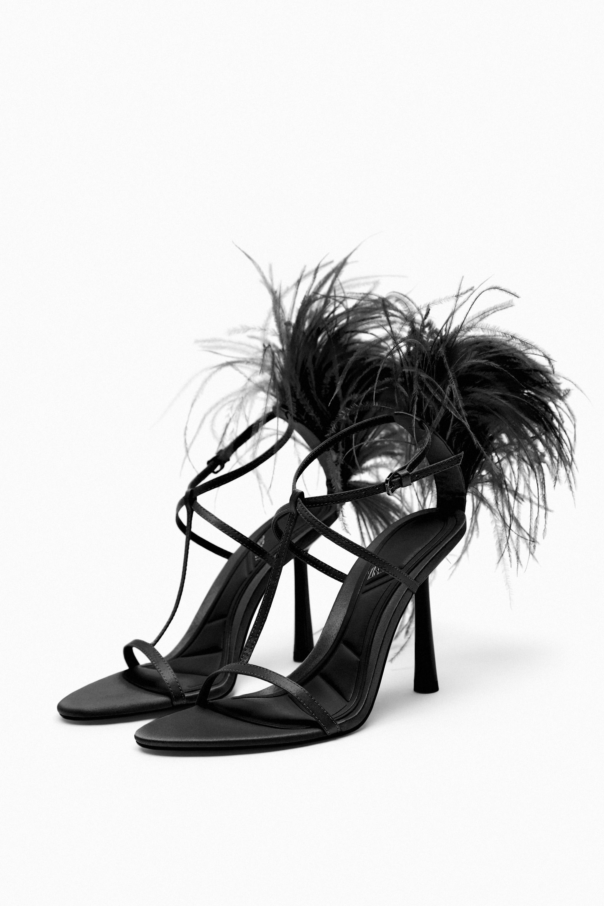 Feather heels zara Clearance