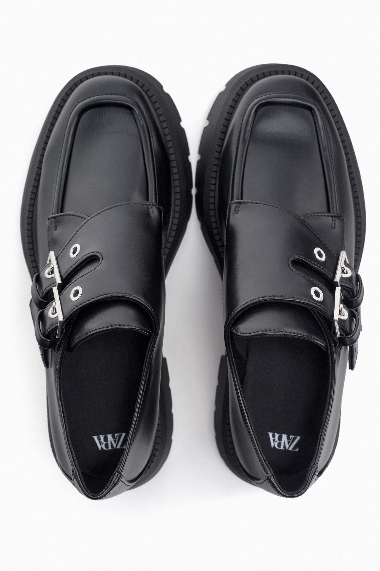 MONK TRACK SOLE SHOES WITH BUCKLES Zara