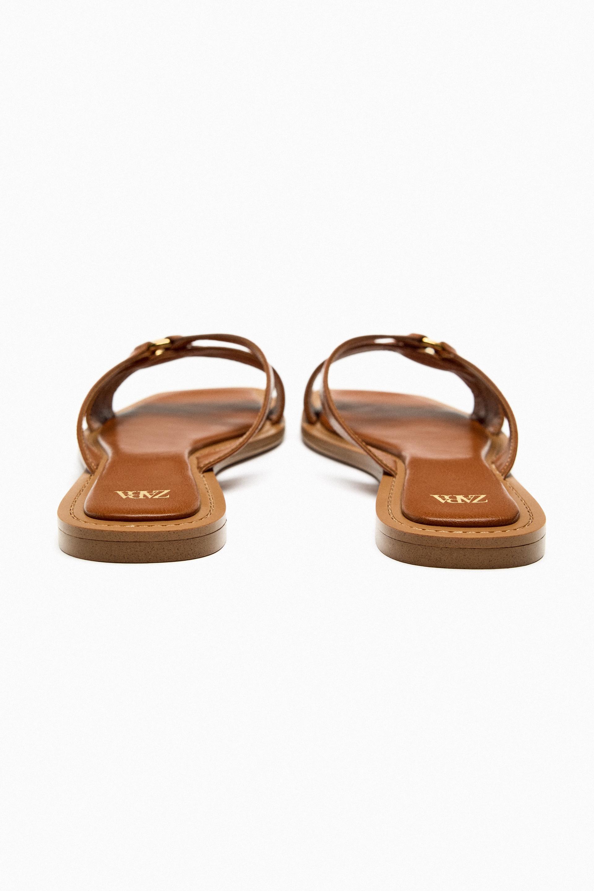Zara brown flats Clearance