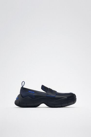 Image 0 of ADERERROR LEATHER TRACK SOLE LOAFERS from Zara