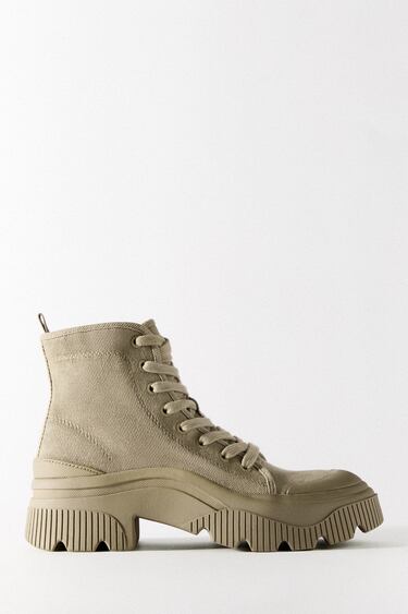 Image 0 of FABRIC HIGH-TOP SNEAKERS from Zara