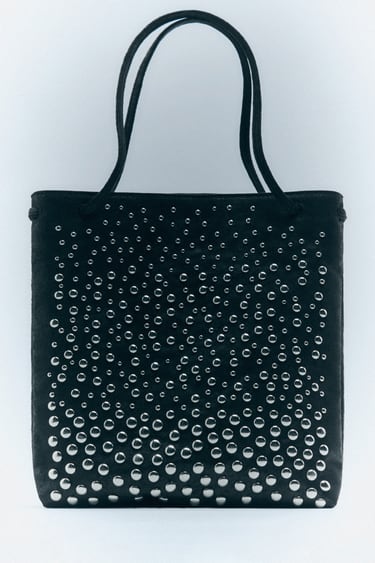 Image 0 of STUDDED SHOPPER BAG from Zara