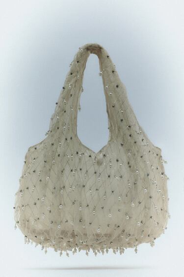 Image 0 of ORGANZA PEARL BUCKET BAG from Zara