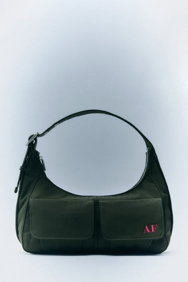 Image 0 of NYLON SHOULDER BAG WITH POCKETS from Zara