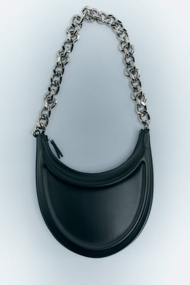 Image 0 of HALF-MOON SHOULDER BAG WITH CHAIN STRAP from Zara