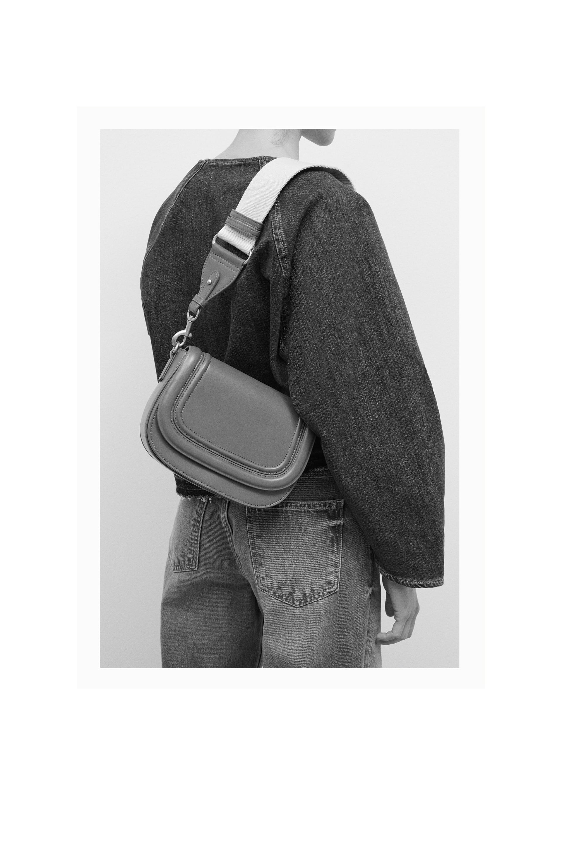 Zara - Technical Fabric Crossbody Bag - Black - Women