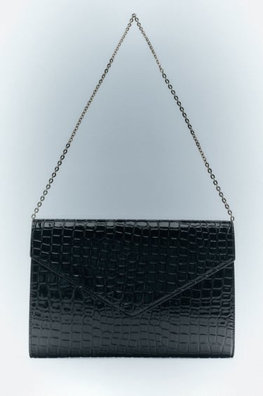 Image 0 of MOCK CROC MAXI CLUTCH BAG from Zara