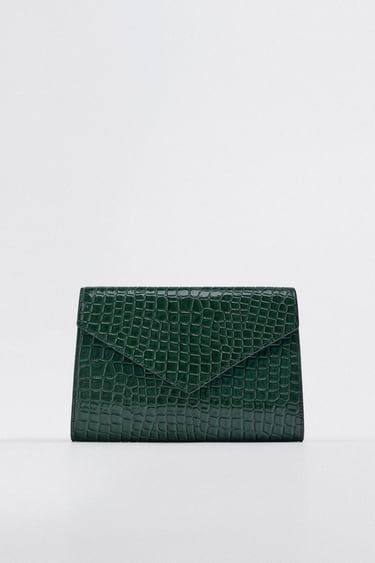 Image 0 of LARGE CROC CLUTCH from Zara