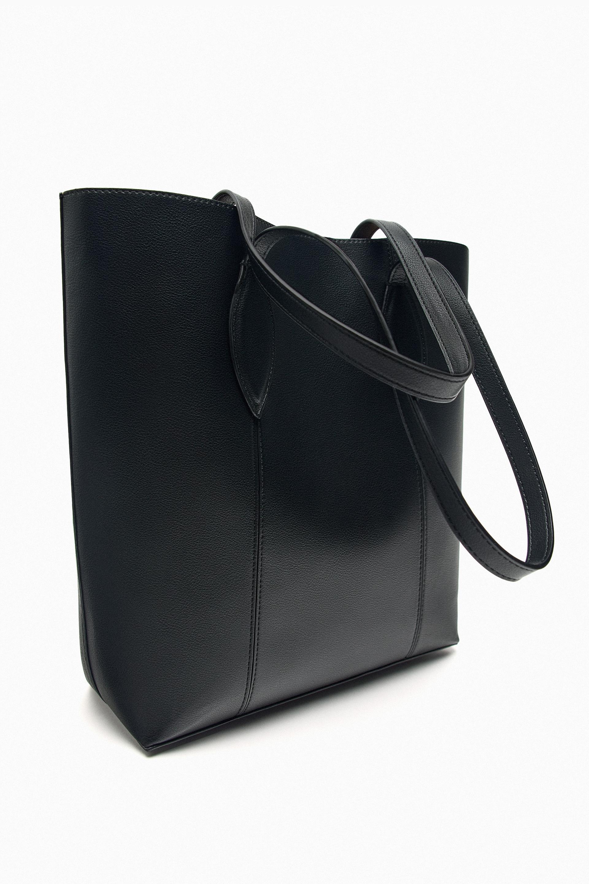 Zara tote bag with topstitching Clearance