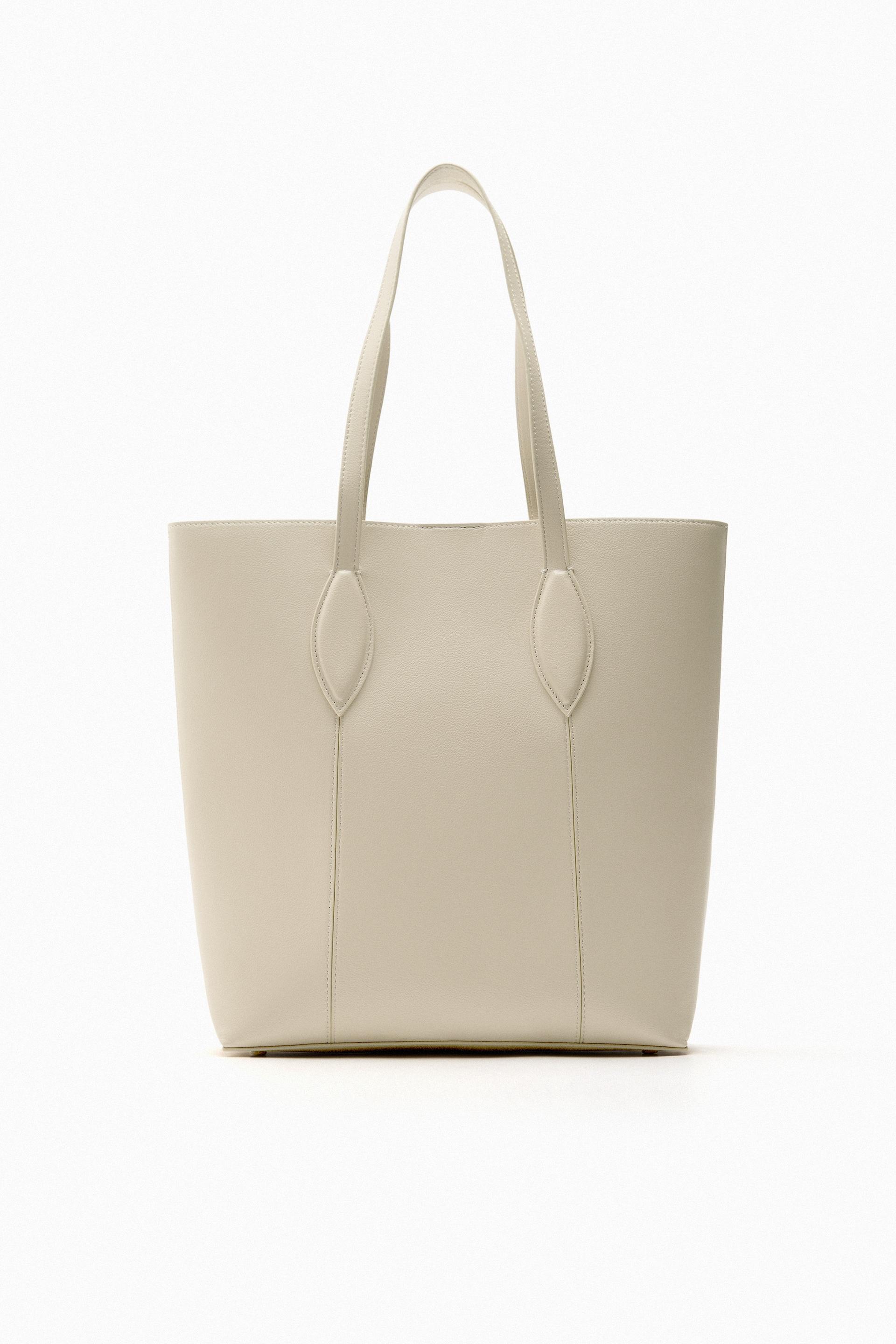 Zara tote bag with topstitching Clearance