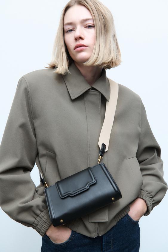 Bandolera Negra Zara Bandoleras Mujer Bolso Bandolera Bucket