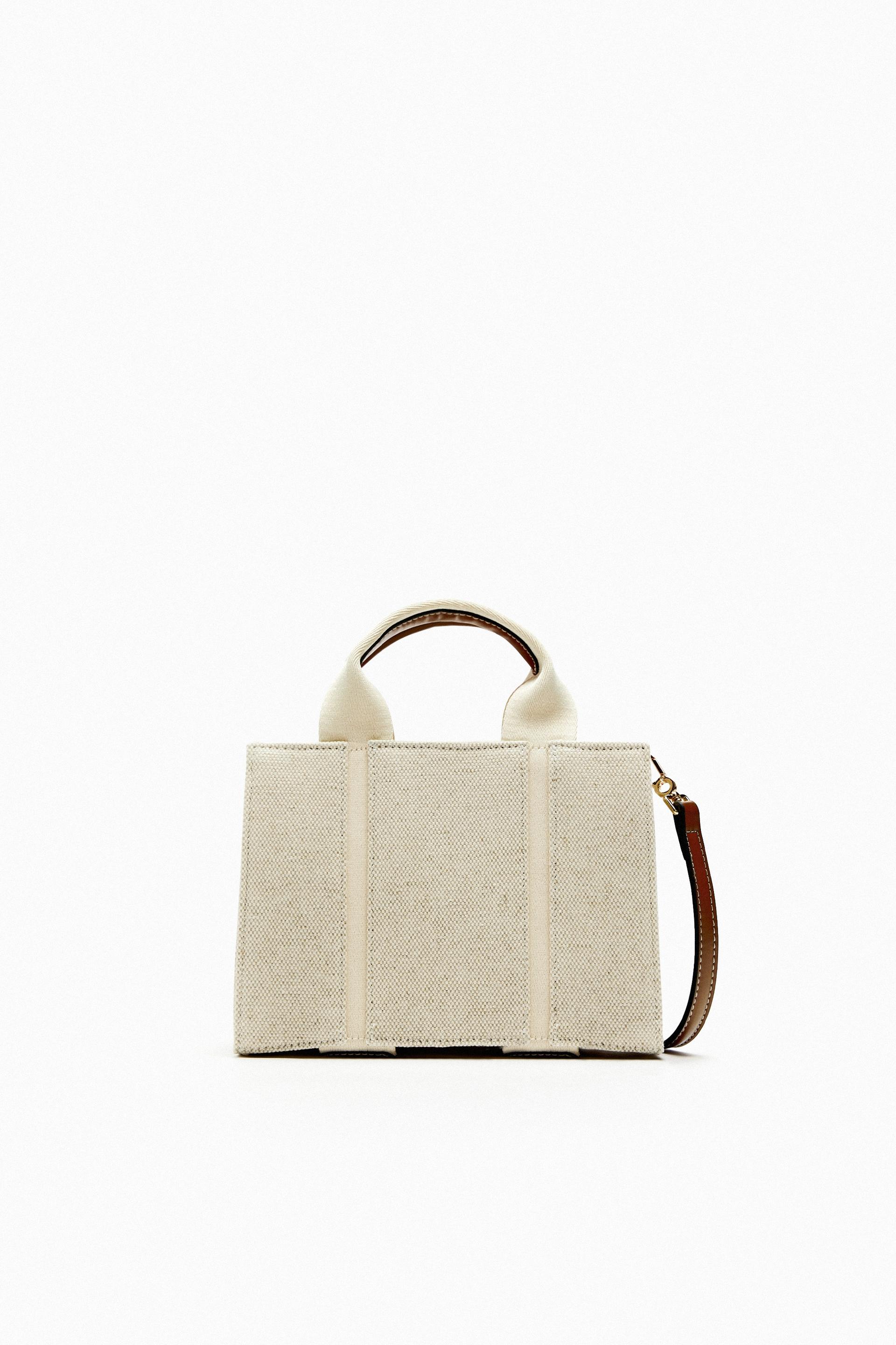 Zara canvas handbags & purses Clearance