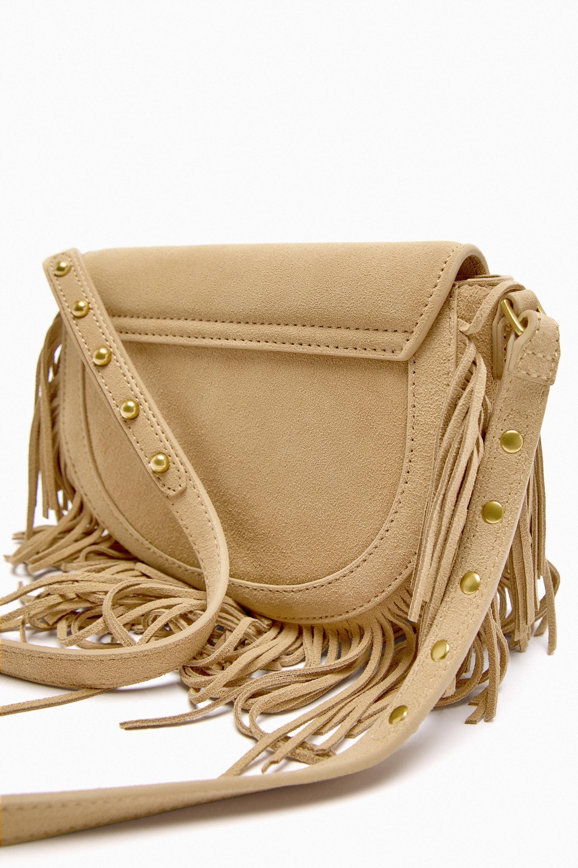 Zara brown suede bag Clearance