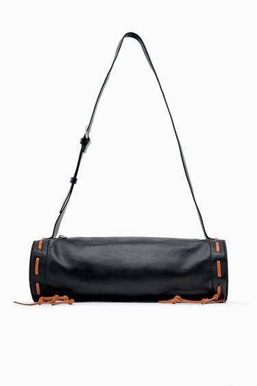 Image 0 of ADERERROR TOPSTITCHED LEATHER CROSSBODY BAG from Zara