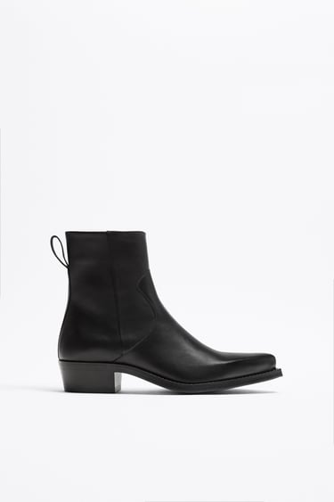 Image 0 of KNEE HIGH LEATHER COWBOY BOOTS from Zara