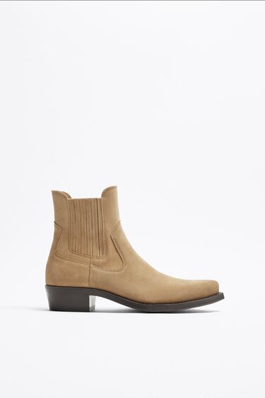 Image 0 of SPLIT LEATHER COWBOY BOOTS from Zara