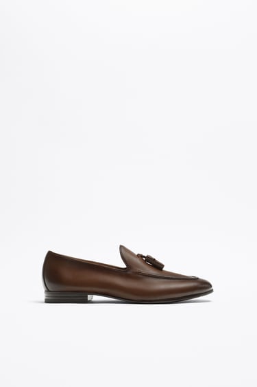 Image 0 of SOFT LEATHER LOAFERS from Zara