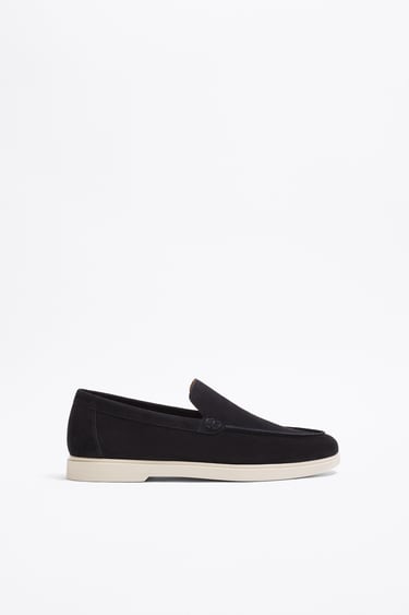 Image 0 of SPORTY SPLIT SUEDE LOAFERS from Zara