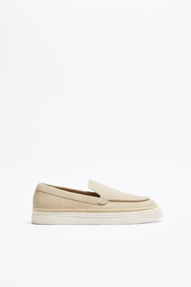Image 0 of SPORTY LEATHER LOAFERS from Zara