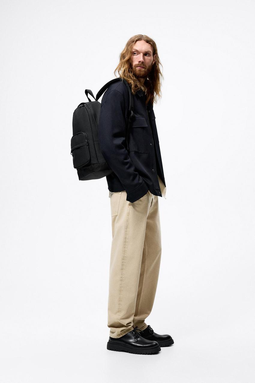 Rubberised backpack zara clearance