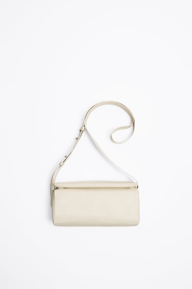 Image 0 of LEATHER CROSSBODY BAG WITH FOLDOVER FLAP from Zara