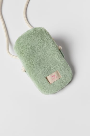 Image 0 of KIDS/ FAUX FUR CELL PHONE CASE from Zara