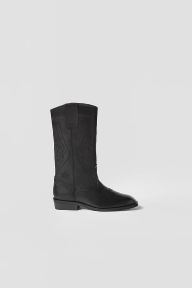 Image 0 of KIDS/ LEATHER COWBOY BOOTS from Zara