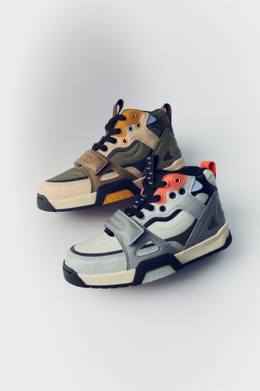 Image 0 of KIDS/ MULTI-PIECE HIGH-TOP SNEAKERS from Zara
