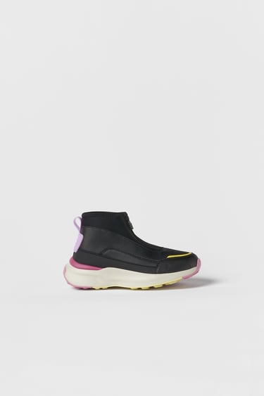 Image 0 of KIDS/ TECHNICAL HIGH-TOP SNEAKERS from Zara