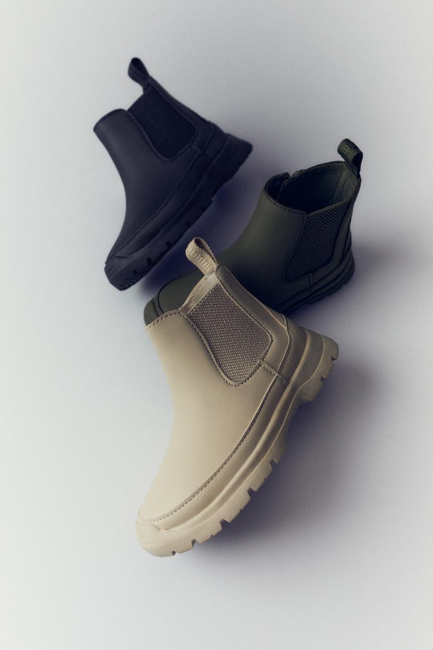 Zara rubberised boots men Clearance