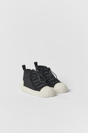 Image 0 of BABY/ CONTRASTING HIGH-TOP SNEAKERS from Zara