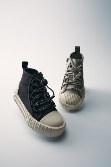 Image 0 of BABY/ CONTRASTING HIGH TOP SNEAKERS from Zara