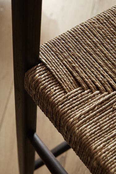 Image 0 of ASH AND JUTE BAR STOOL from Zara