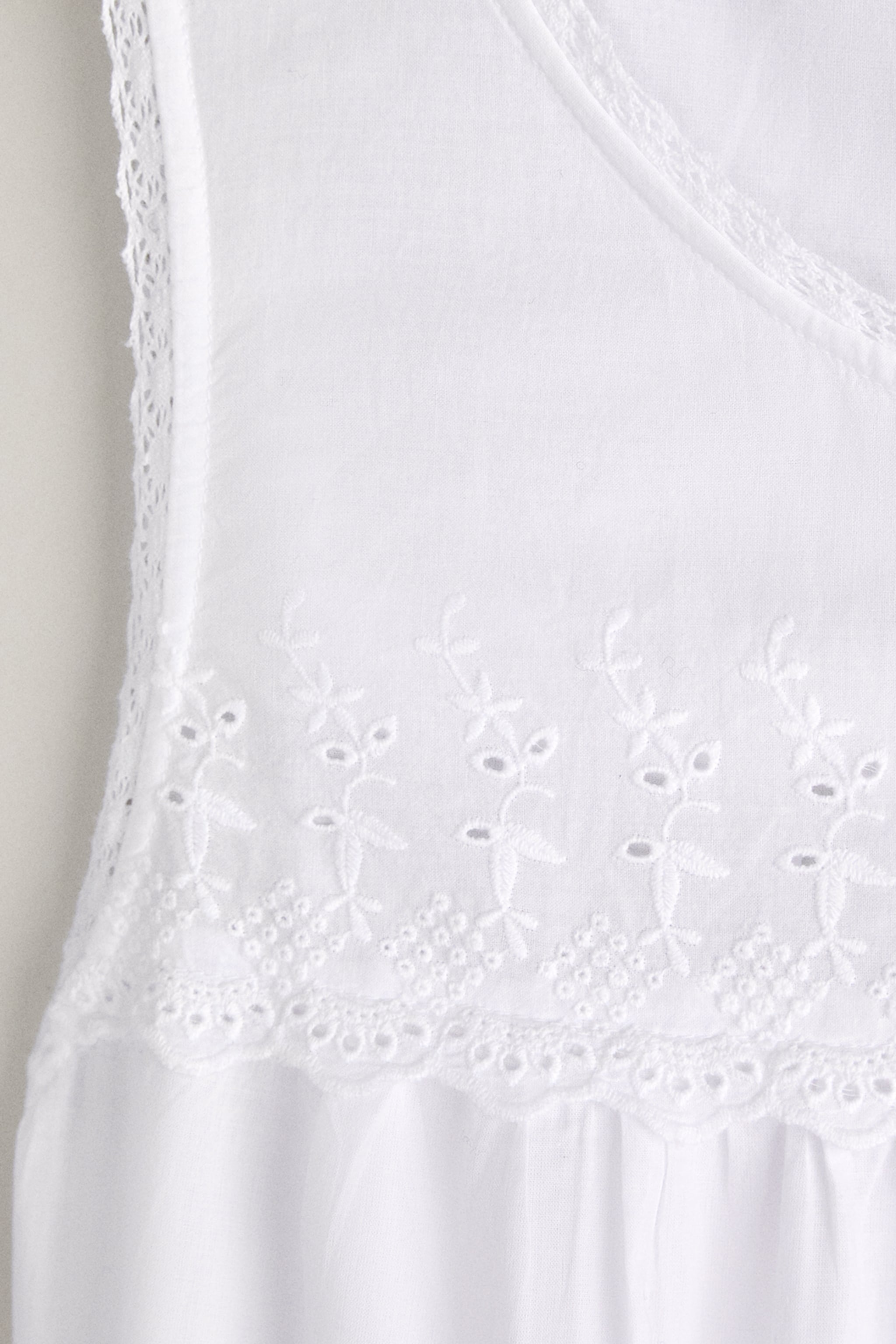 EMBROIDERED COTTON NIGHTGOWN