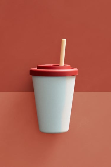 Image 0 of SILICONE TUMBLER WITH STRAW from Zara