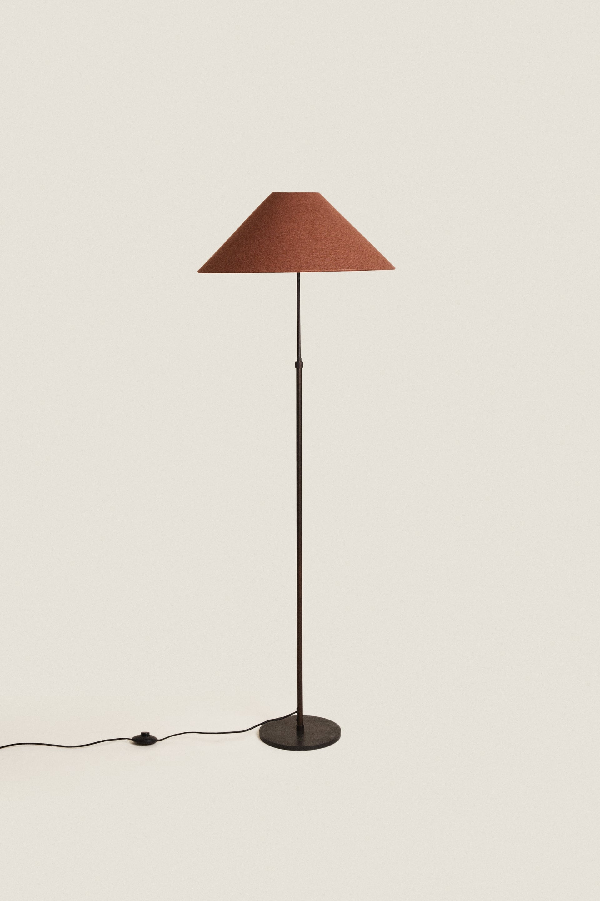 ADJUSTABLE FLOOR LAMP WITH LINEN LAMPSHADE - Terracotta | ZARA United  Kingdom