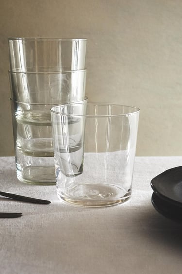 Image 0 of GLASS SOFT DRINK TUMBLERS (PACK OF 4) from Zara
