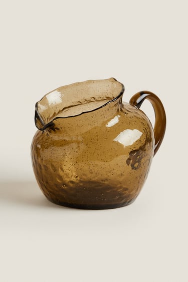 Image 0 of GLASS PITCHER WITH IRREGULAR DESIGN from Zara