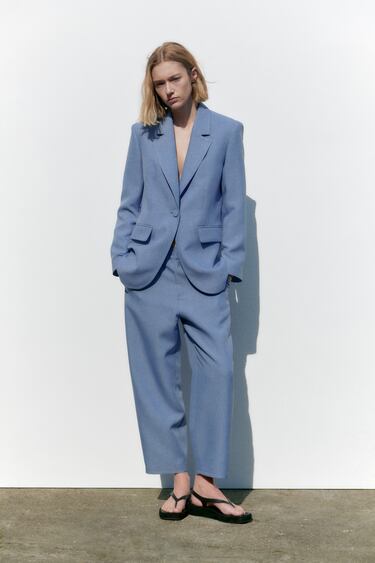 Image 0 of SUIT JACKET AND TAPERED PANTS from Zara