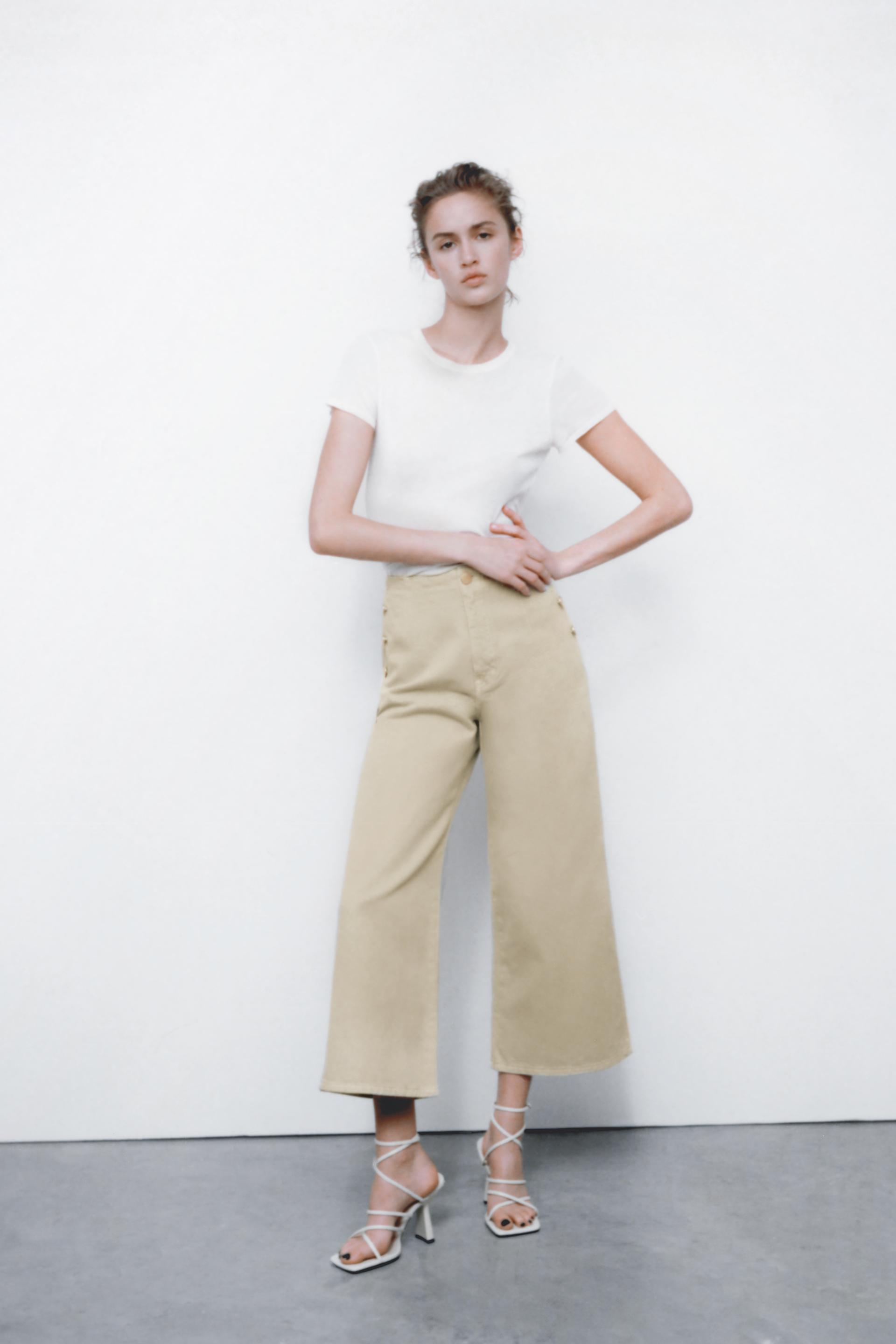 Jeans z1975 wide leg cropped zara Clearance