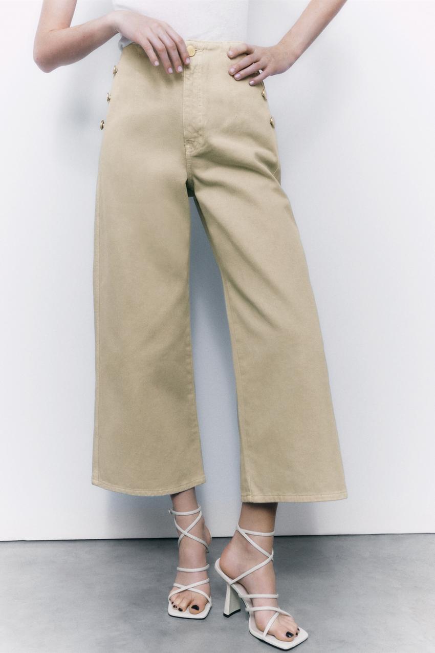 Jeans z1975 wide leg cropped zara Clearance