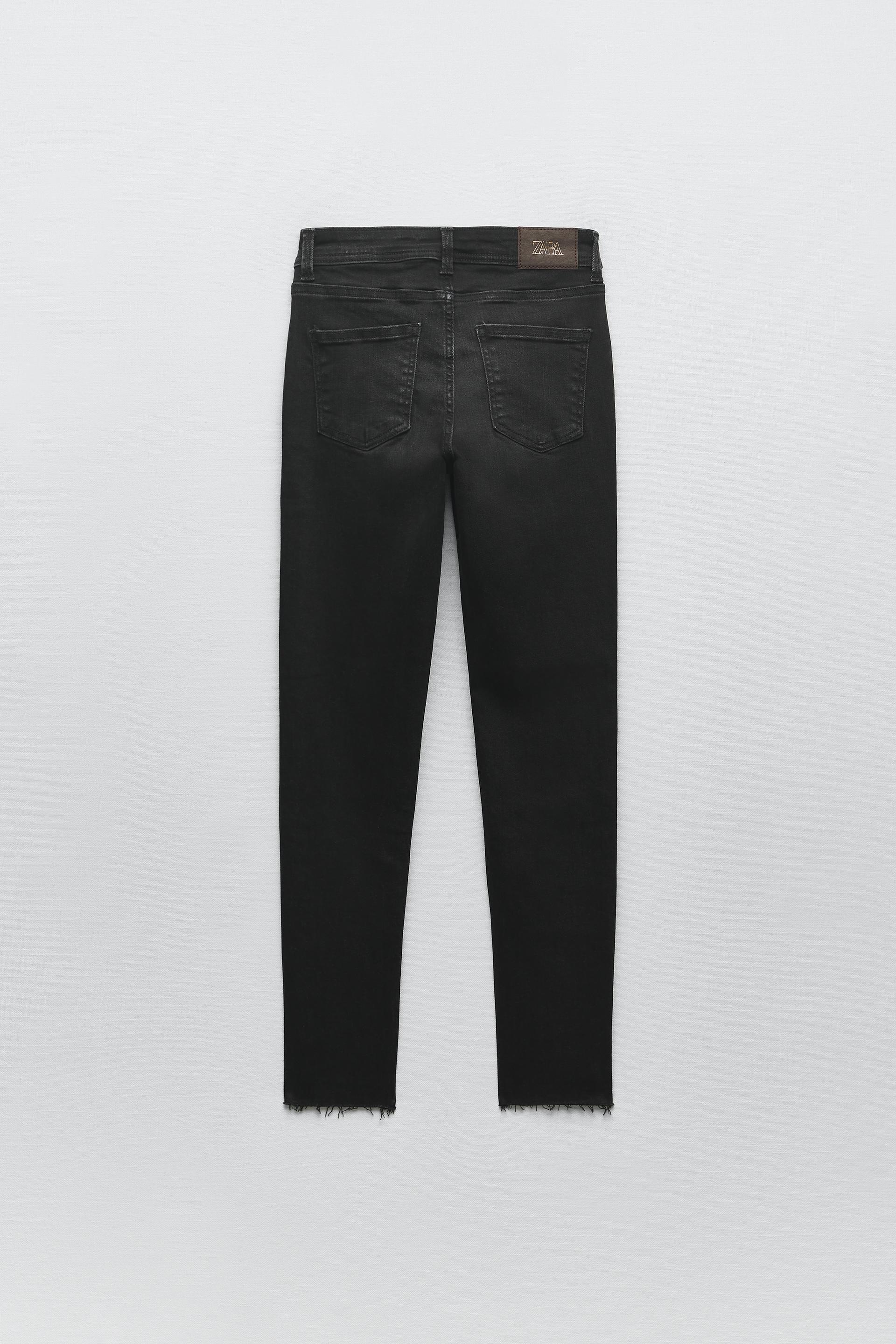 Zara mid rise skinny jeans black Clearance