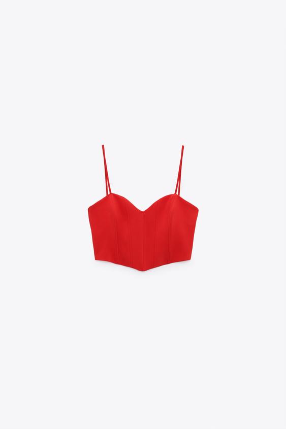 cropped red tank
