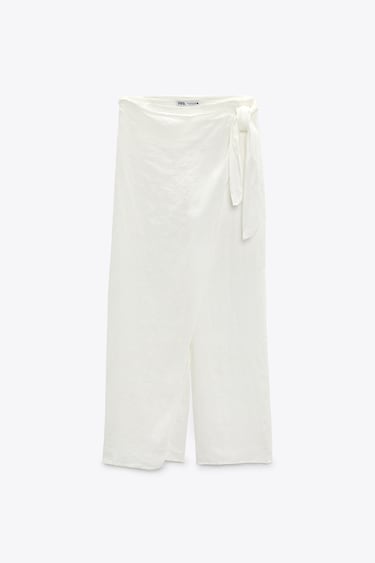 Image 0 of LINEN PAREO TROUSERS from Zara