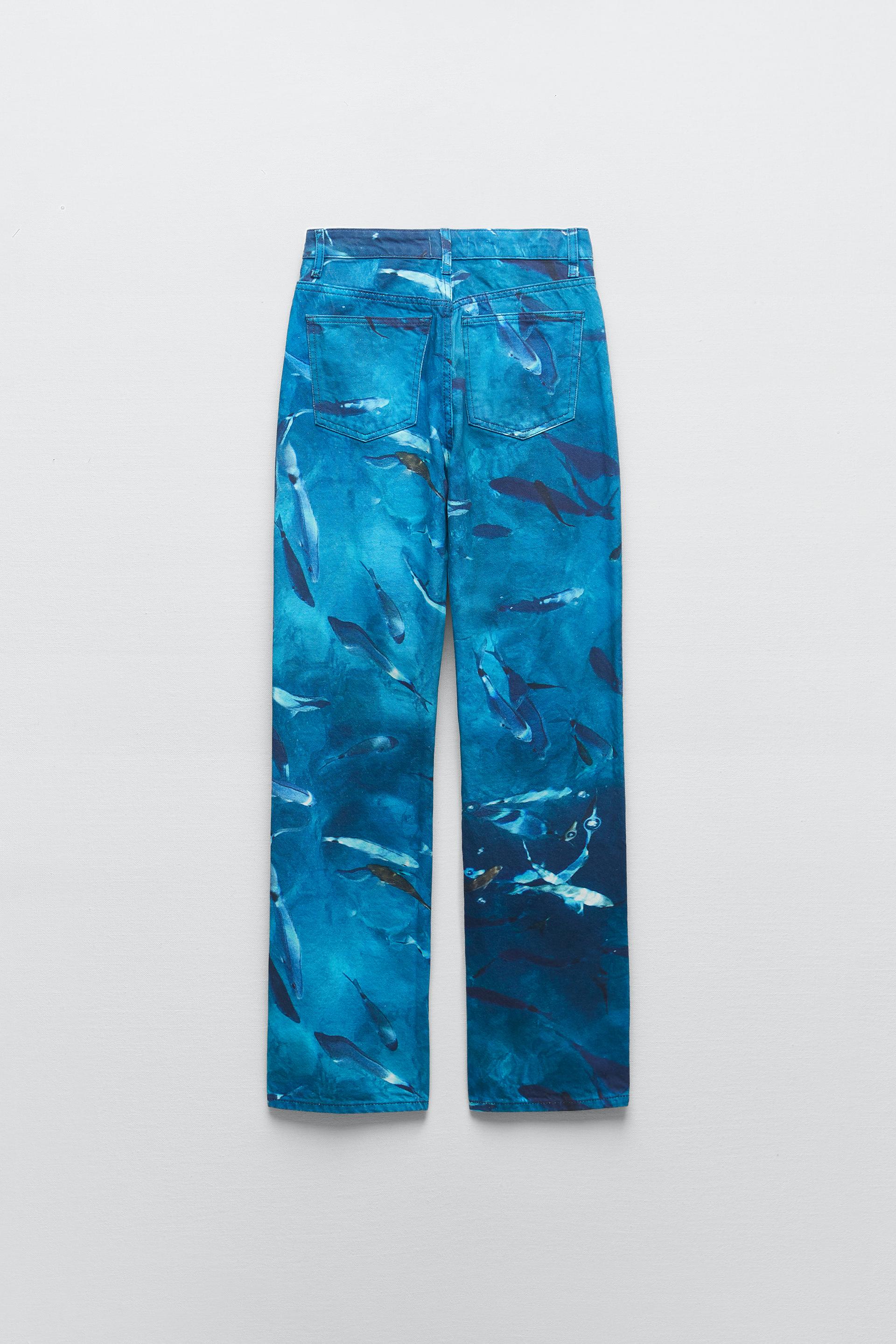 Printed jeans zara clearance